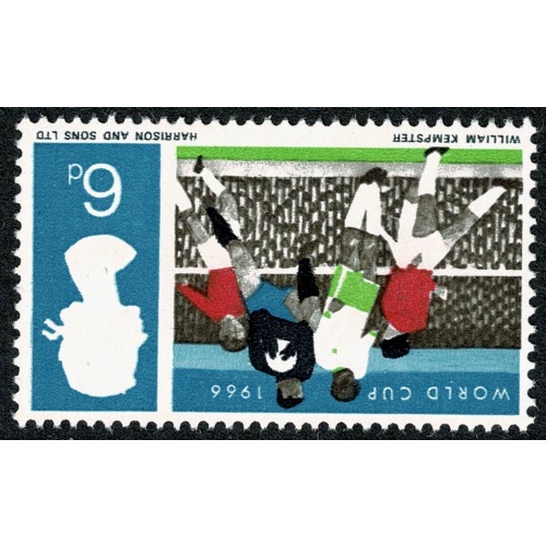 1966 World Cup 6d (ord). WATERMARK INVERTED. Unmounted Mint single. SG 694Wi