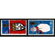 1966 Christmas (phos). UM set of 2 values. SG 713p-714p