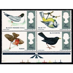 1966 Birds (ord) MISSING BRIGHT BLUE. SG 696/697g.