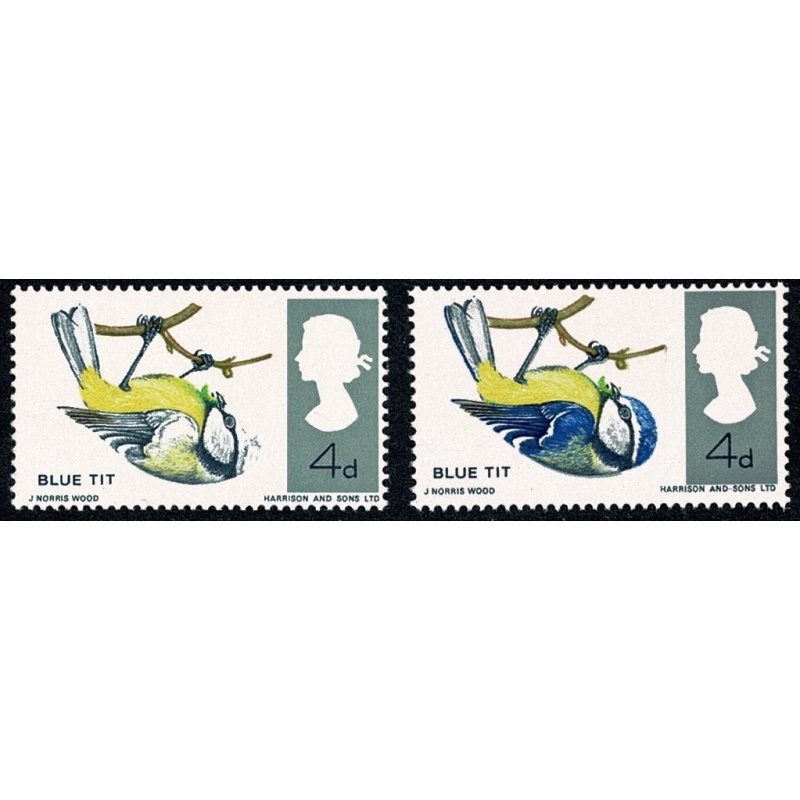 1966 Birds 4d (ord). MISSING BRIGHT BLUE. Unmounted Mint single. SG 697g