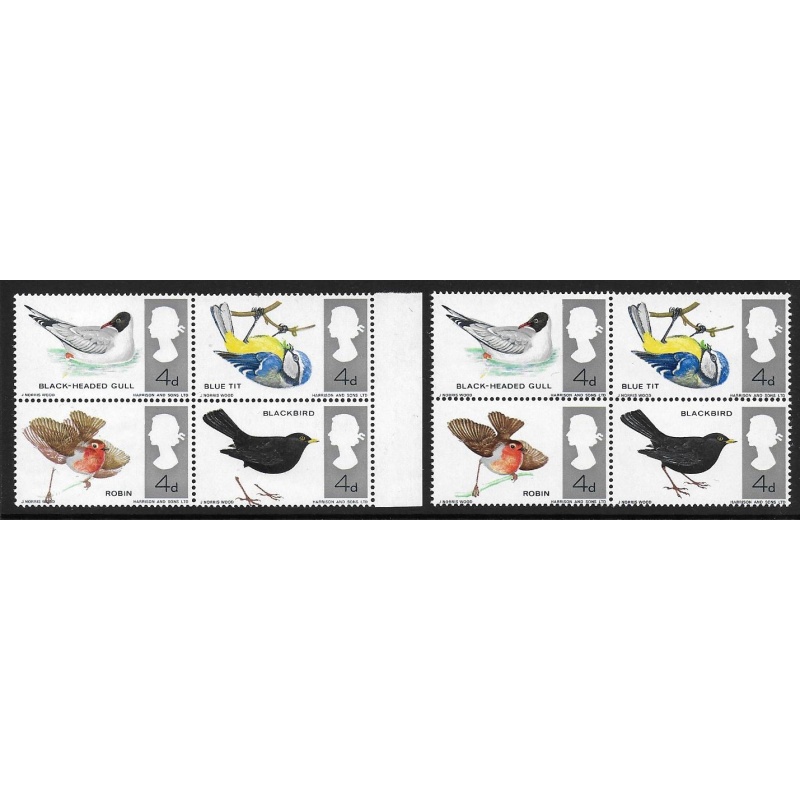 1966 Birds (ord). SHIFT OF REDDISH BROWN. SG 698/699 var