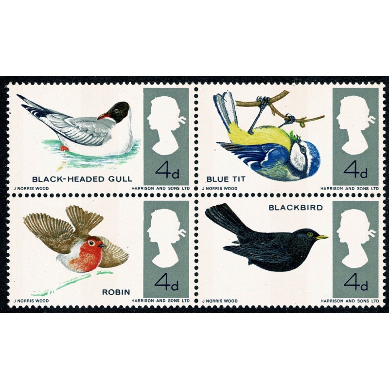 1966 Birds (phos) MISSING REDDISH BROWN . SG 698-699pj