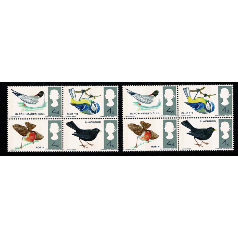 1966 Birds (phos). SHIFT OF YELLOW