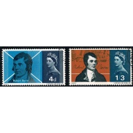 1966 Burns Commemoration (phos). Very Fine Used set of 2 values. SG 685p-686p