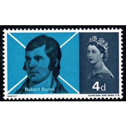 1966 Burns 4d (ord). "DOUBLE PRINT OF BLACK". SG 685 var