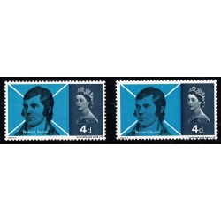 1966 Burns 4d (ord). "DOUBLE PRINT OF BLACK". SG 685 var