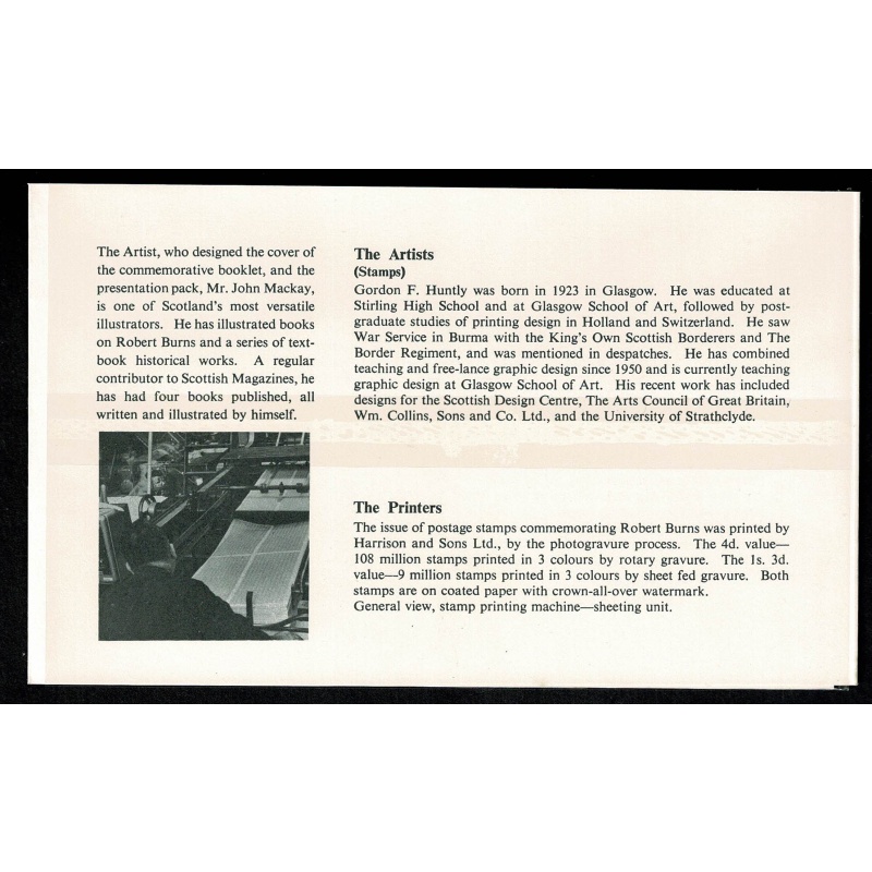 1966 Robert Burns Presentation Pack