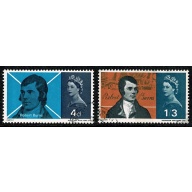 1966 Burns (phos). Fine used set. SG 685p-686p.