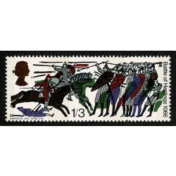 1966 Battle of Hastings 1/3 (phos). SHIFT OF BRONZE GREEN. SG 712p var.