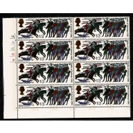 1966 Battle of Hastings 1/3 (phos). Cylinder 1A 1B 1C 1D 1E no dot block of eight with listed variety.SG 712p