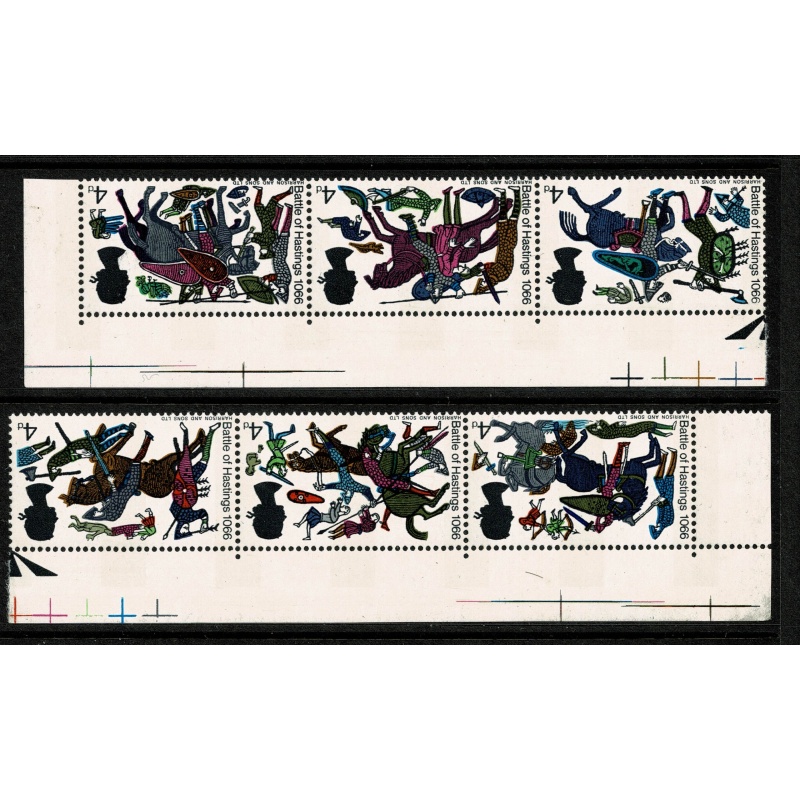 1966 Battle of Hastings (phos).  4d  Watermark Inverted, SG 705pWi-712pWi.