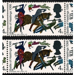 1966 Battle of Hastings 4d (ord).  SHIFT OF OCHRE ERROR. SG 705-710 var.