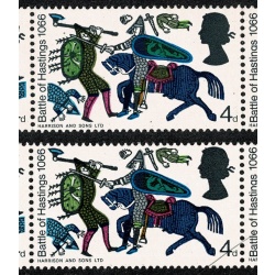 1966 Battle of Hastings 4d (ord).  SHIFT OF OCHRE ERROR. SG 705-710 var.