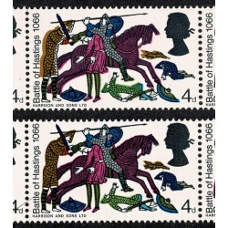 1966 Battle of Hastings 4d (ord).  SHIFT OF OCHRE ERROR. SG 705-710 var.