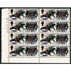 1966 Hastings 1/3 (Phos). Cylinder block with "club flaw" listed variety. SG 712pb