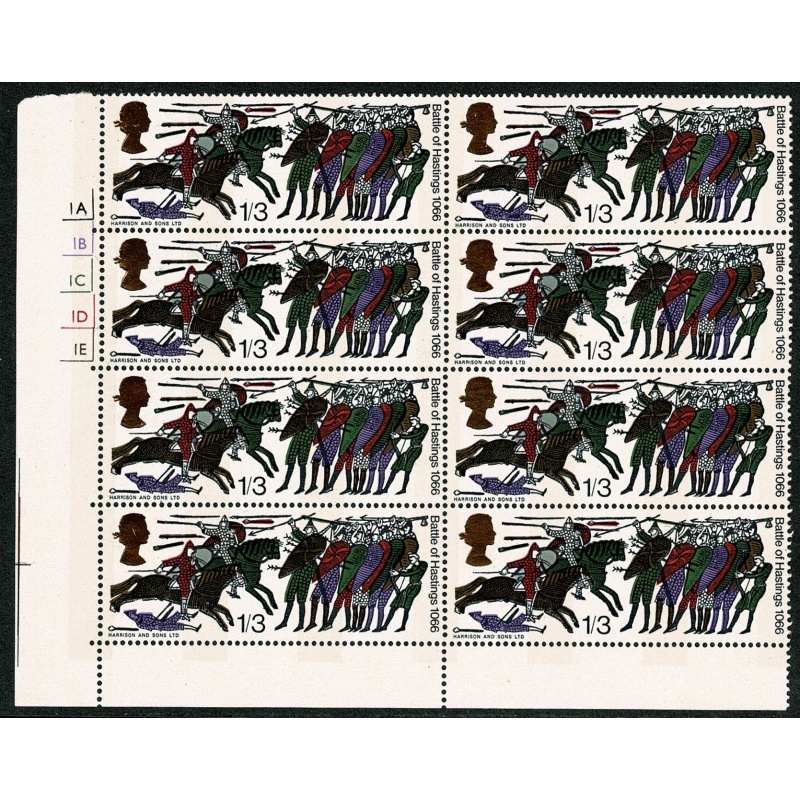 1966 Hastings 1/3 (Phos). Cylinder block with "club flaw" listed variety. SG 712pb