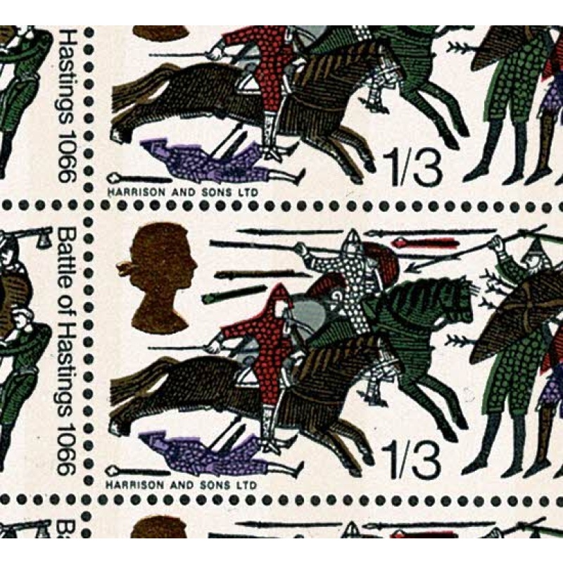 1966 Hastings 1/3 (Phos). Cylinder block with "club flaw" listed variety. SG 712pb