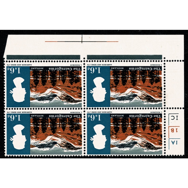 1966 Landscapes 1/6 (ord). Cylinder block. Watermark Inverted. SG 692Wi.