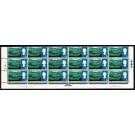 1966 Landscapes 6d (phos). Cylinder 1A 3B 1C no dot block of 18. Contians listed flaw. SG 690p