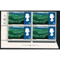 1966 Landscapes 6d (phos). Cylinder 1A 3B 1C no dot block of four.
