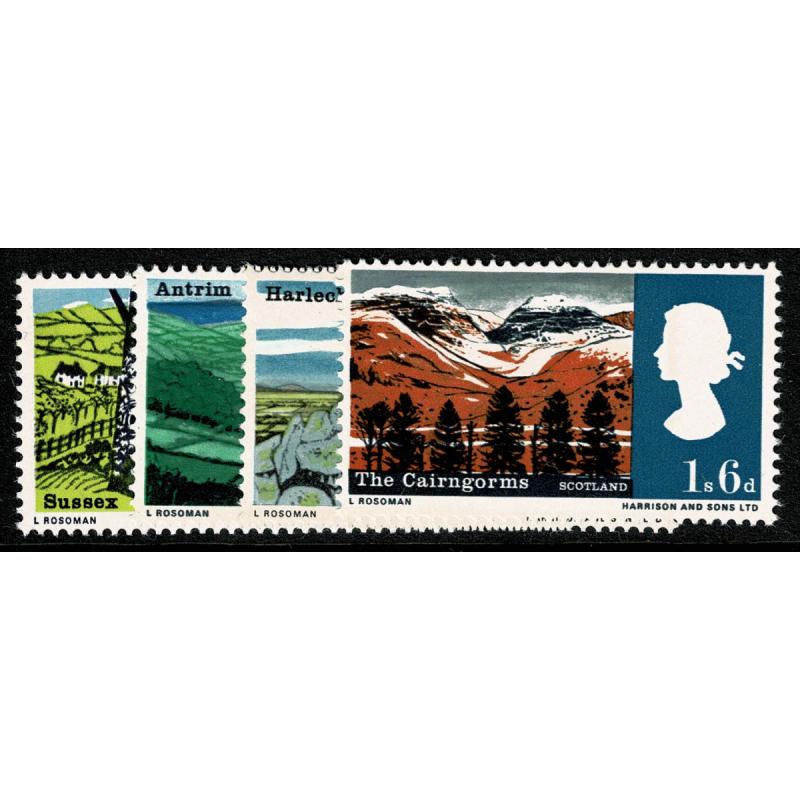 1966 Landscapes (phos). SG 689p-692p