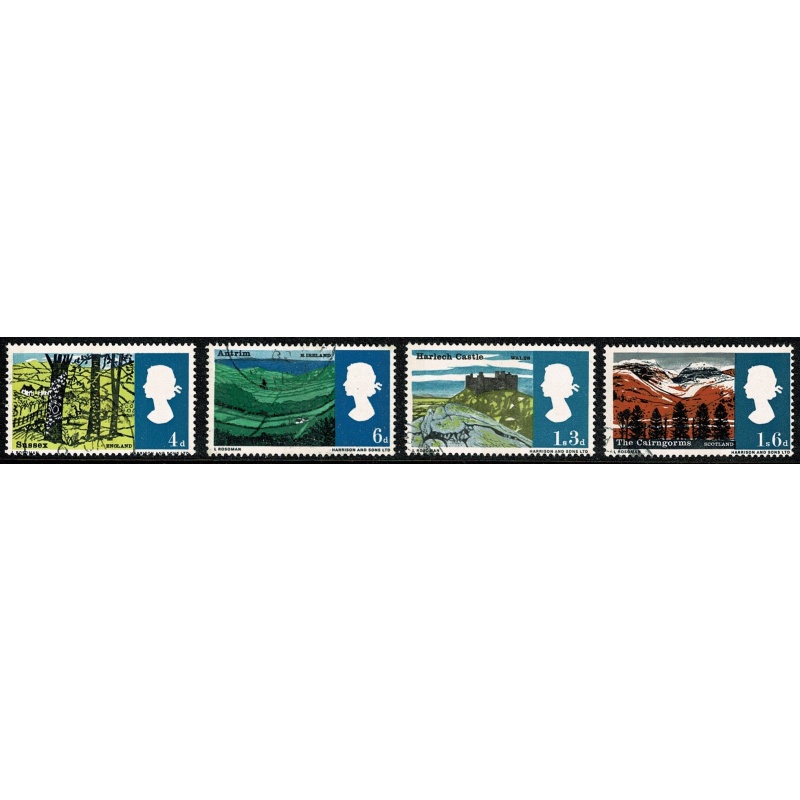 1966 Landscapes (phos).  Fine use set. SG 689p-692p