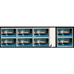 1966 Technology 1/3 (phos).  SHIFT OF PERFORATIONS  Poitional block. SG 703 var