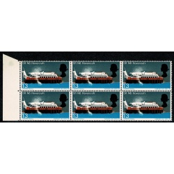 1966 Technology 1/3. SHIFT OF RED & BLACK. Block of six SG 703 var.