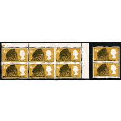1966 Technology 4d (phos).  SHIFT OF YELLOW.  Poitional block. SG 701 var