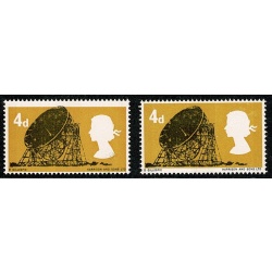 1966 Technology 4d (phos).  SHIFT OF YELLOW. SG 701 var