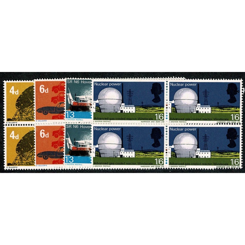 1966 British Technology  (ord). Set in UM blocks of four SG 701-704