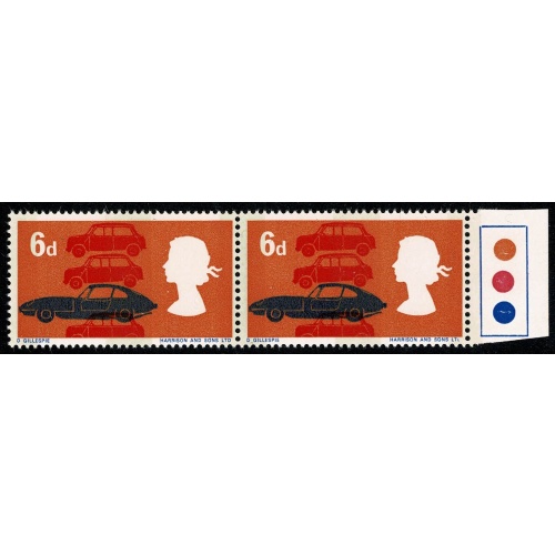 1966 Technology 4d (phos). Listed constant variety "broken D" plus Narrow Band Right. SG 702pc