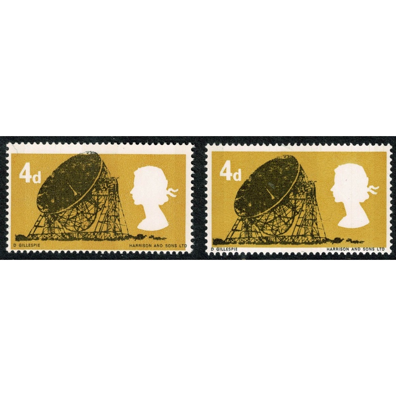 1966 British Technology 4d (phos). DOWNWARD SHIFT OF LEMON COLOUR. SG 701p var.