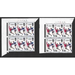 1966 World Cup Winners 4d. SHIFT OF BLUE & FLESH colours Cylinder block