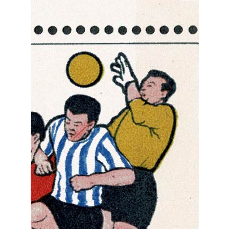 1966 World Cup 1/3 )phos). Listed Minor Constant variety "red scratch on face" SG 695p var