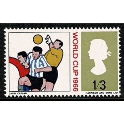 1966 World Cup 1/3 (ord). SHIFT OF BLUE. SG 695var
