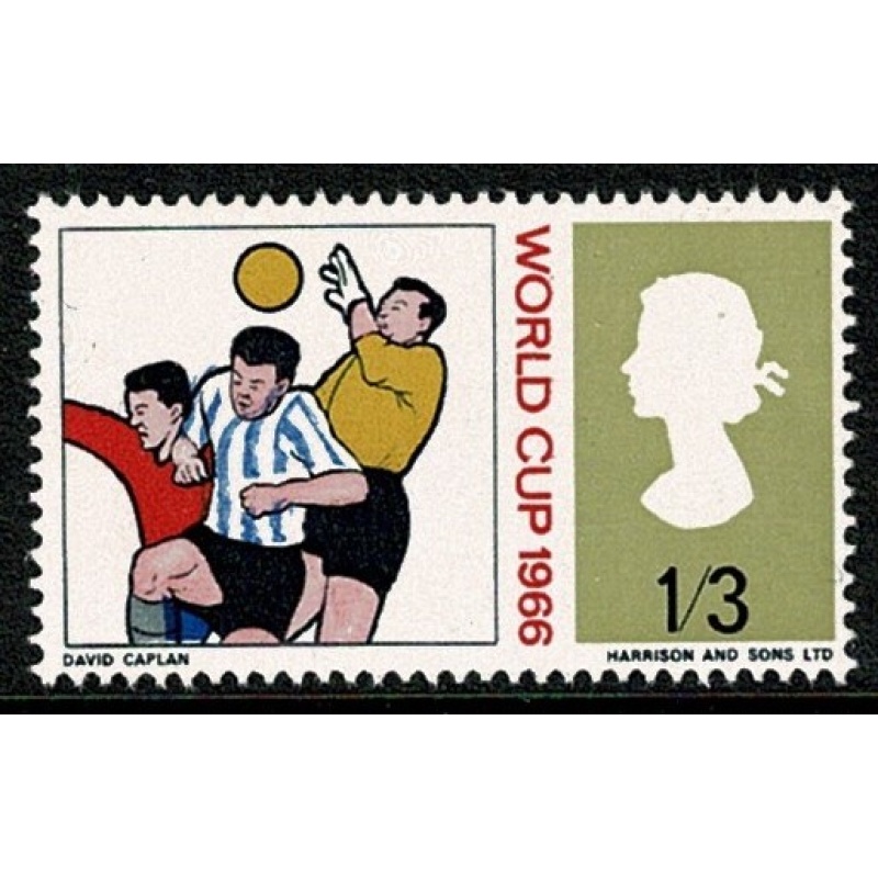1966 World Cup 1/3 (ord). SHIFT OF BLUE. SG 695var