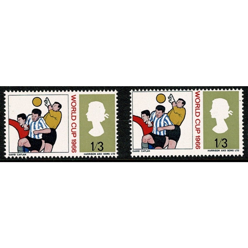 1966 World Cup 1/3 (ord). SHIFT OF BLUE. SG 695var