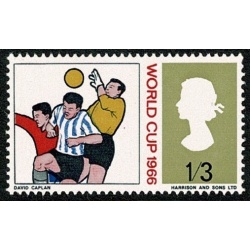 1966 World Cup 1/3 (ord). SHIFT OF BLUE. SG 695var