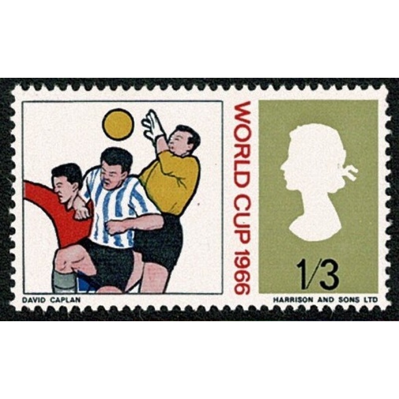 1966 World Cup 1/3 (ord). SHIFT OF BLUE. SG 695var