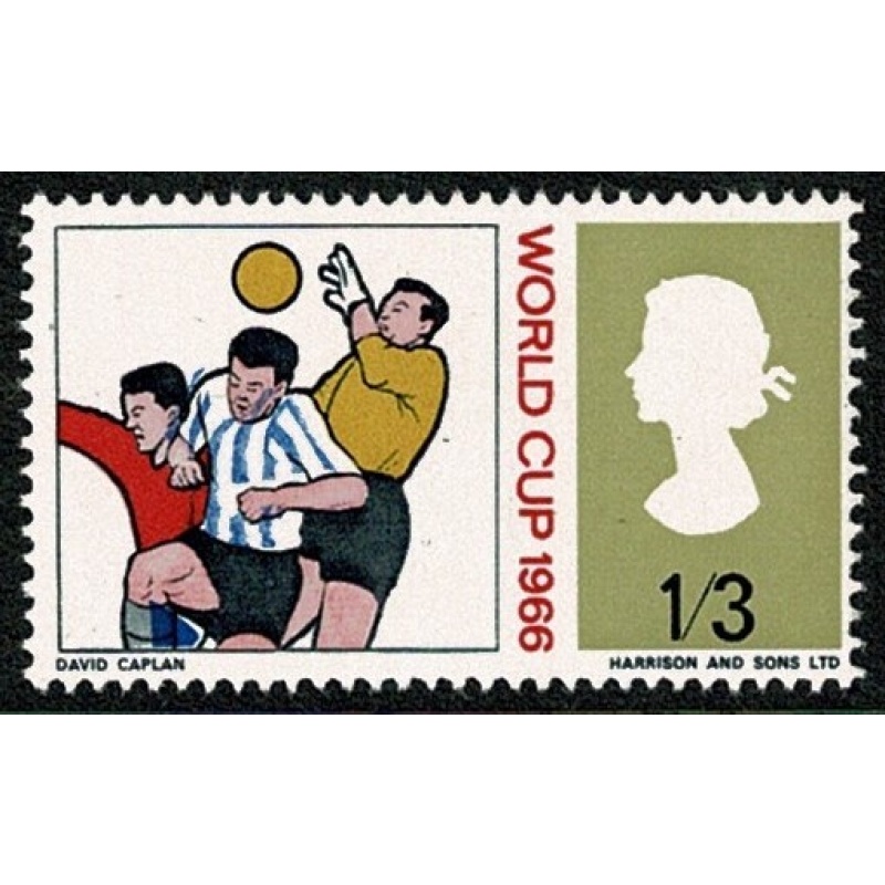 1966 World Cup 1/3 (ord). SHIFT OF BLUE. SG 695var