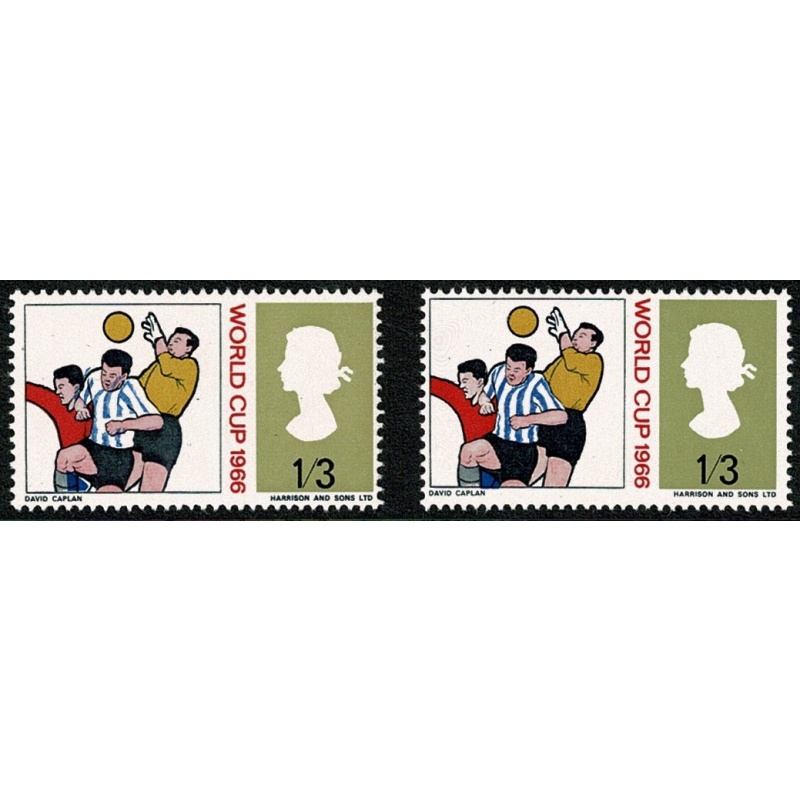 1966 World Cup 1/3 (ord). SHIFT OF BLUE. SG 695var