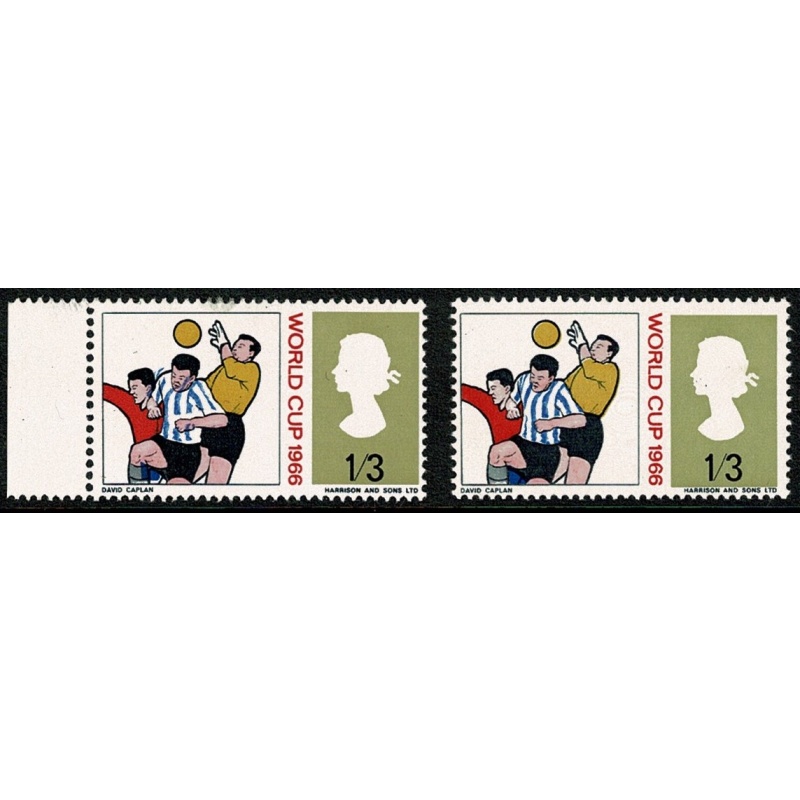 1966 World Cup 1/3 (ord). SHIFT OF BLUE. SG 695var