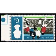 1966 World Cup 6d (ord). WATERMARK INVERTED. SG 694Wi T/L single