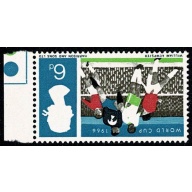 1966 World Cup 6d (ord). WATERMARK INVERTED. SG 694Wi T/L single