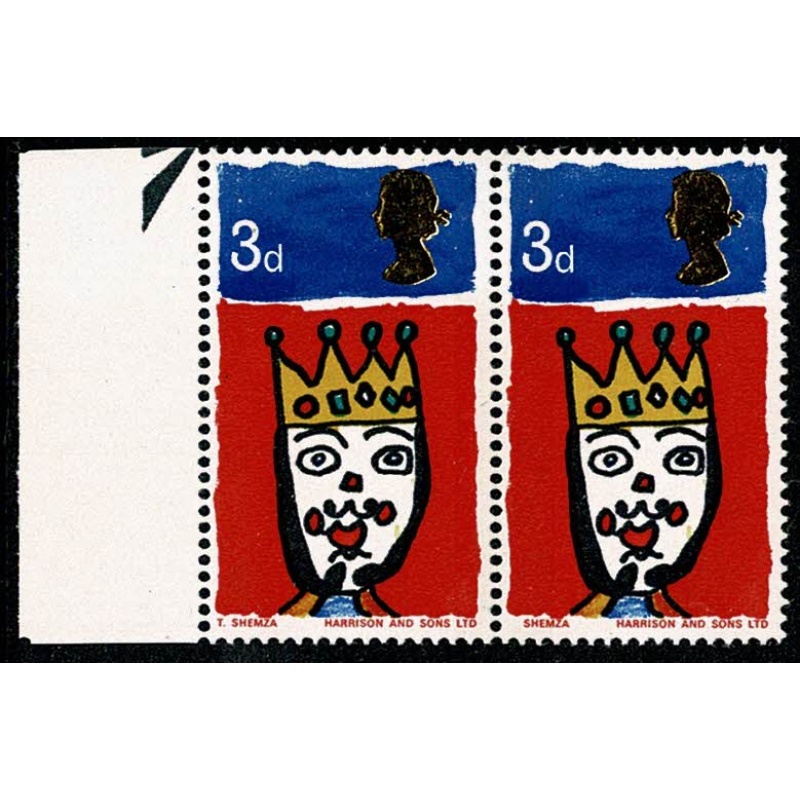 1966 Christmas 3d (phos). Listed variety "Missing T". SG 713pc