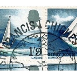 1967 Chichester FDC with listed variety "broken ribbon". SG 751 var.