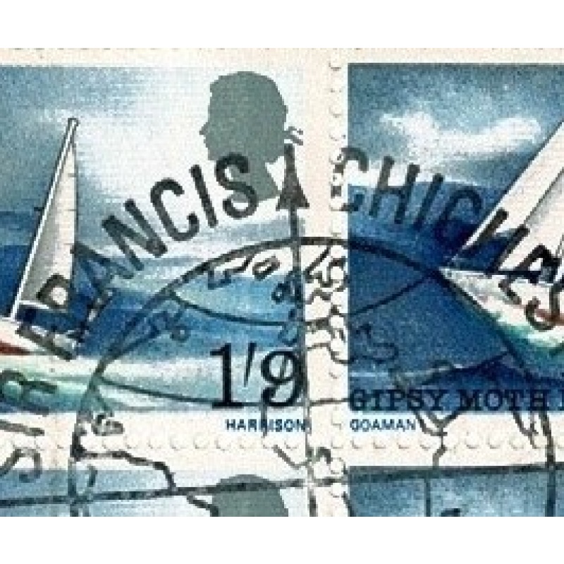 1967 Chichester FDC with listed variety "broken ribbon". SG 751 var.