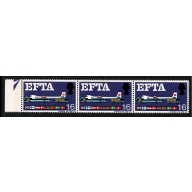 1967 EFTA 1/6 (phos). Listed variety "broken ribbon". SG Spec. WP112g