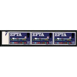 1967 EFTA 1/6 (phos). Listed variety broken ribbon. SG Spec. WP112g